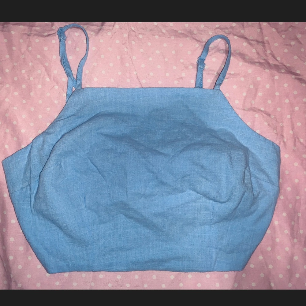 Blue crop top